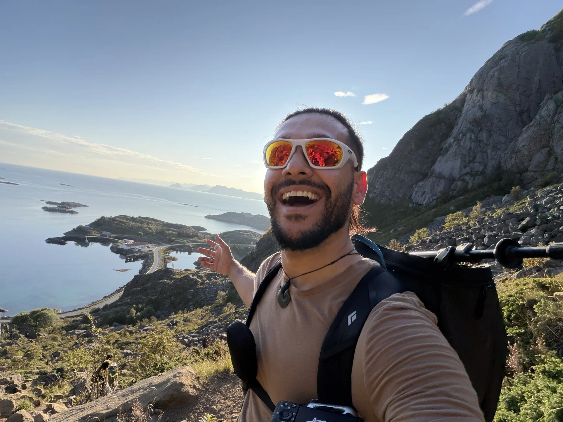 Aakash Malhotra on a coastal ridge